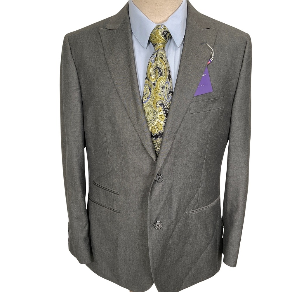 Savile Row London Blazer Mens 40R‎ Gray Britton Minimalist Luxury Lightweight